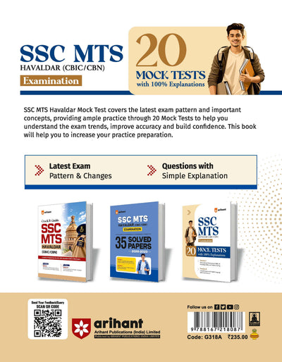 SSC MTS & Havaldar (CBIC/CBN) Exam 2027 | 20 Mock Tests with 100% Detailed Explanations | Session I & II | Complete Practice Based on Latest Exam Pattern