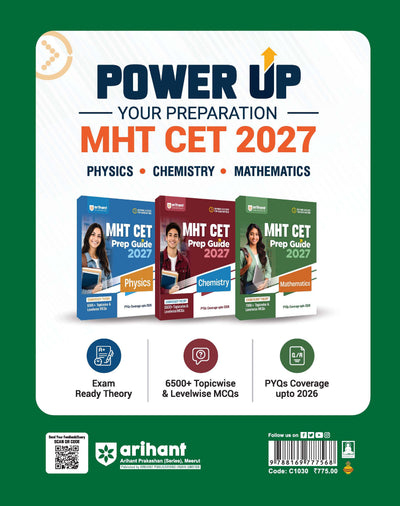 MHT CET EngineeringEntrance Exam 2027 | 14 Years Chapterwise Solved Papers 2026-2013 | Physics, Chemistry & Mathematics | 5000+ MCQs for Practice