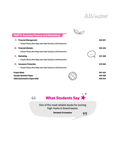 All in One Business Studies Class 12 for CBSE Exam 2026-27 | NCERT Based Complete Theory, Practice Exercises, CBQs, A-R, Sample Papers & Mind Maps | Revised Edition as per Latest Syllabus