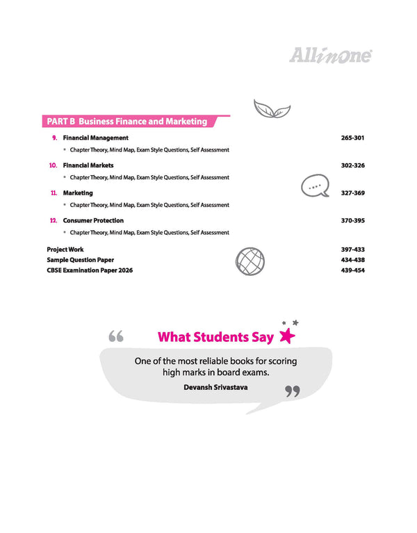 All in One Business Studies Class 12 for CBSE Exam 2026-27 | NCERT Based Complete Theory, Practice Exercises, CBQs, A-R, Sample Papers & Mind Maps | Revised Edition as per Latest Syllabus