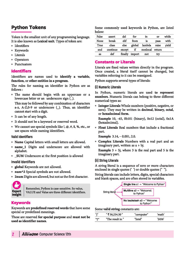 All in One Computer Science Class 12 CBSE 2026-27 Table of Contents