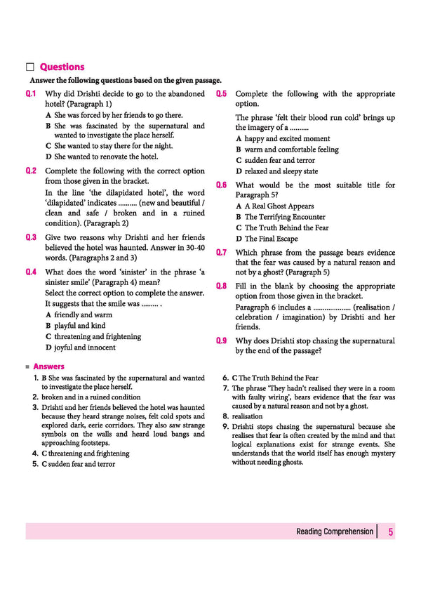 All in One English Communicative Class 10 CBSE Exam 2026-27 table of contents showing chapters topics CBQs exercises mind maps Arihantbooks