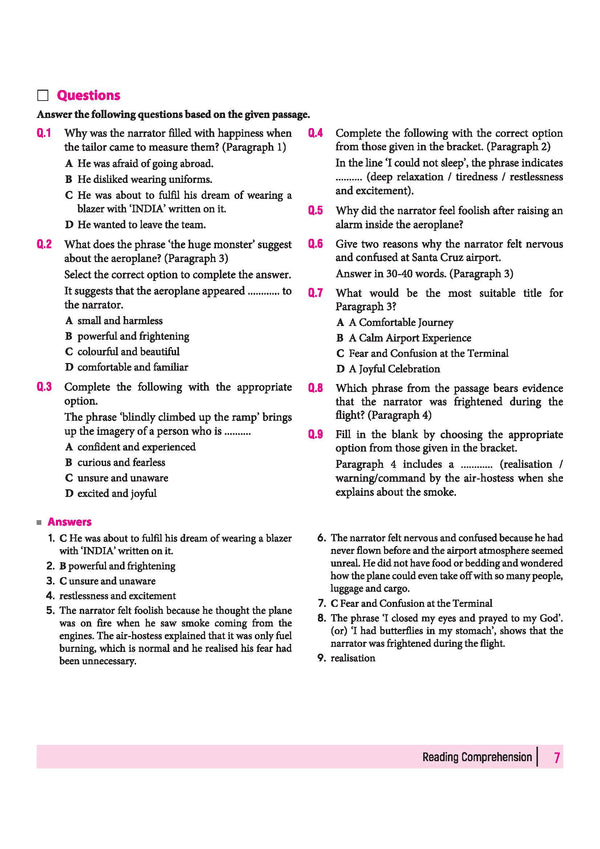 All in One English Communicative Class 10 CBSE Exam 2026-27 table of contents showing chapters topics CBQs exercises mind maps Arihantbooks