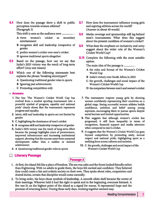 All in One English Core Class 12 CBSE 2026-27 Table of Contents