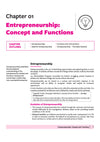 All in One Entrepreneurship Class 11 Table of Contents