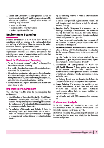 All in One Entrepreneurship Class 12 CBSE 2026-27 Table of Contents