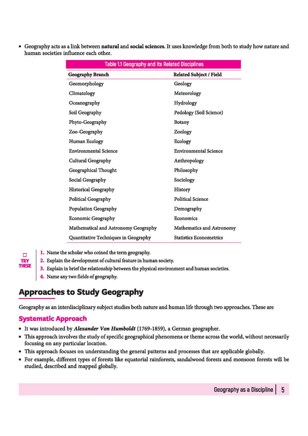 All in One Geography Class 11 CBSE 2026-27 Table of Contents
