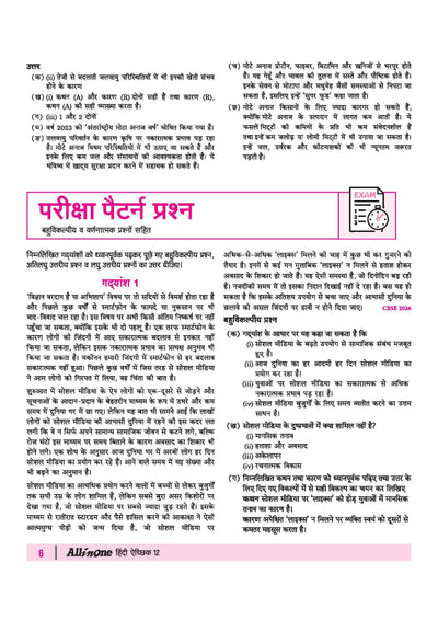 All in One Hindi Aichik Class 12 Table of Contents