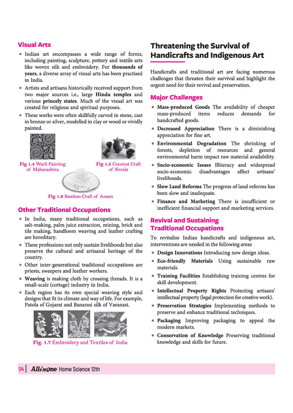 All in One Home Science Class 12 CBSE 2026-27 Table of Contents