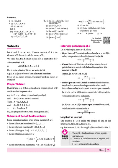 All in One Mathematics Class 11 Table of Contents