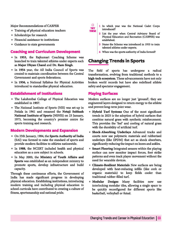 All in One Physical Education Class 11 CBSE 2026-27 Table of Contents