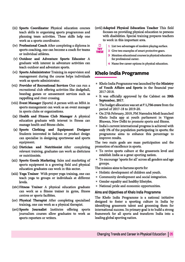 All in One Physical Education Class 11 CBSE 2026-27 Table of Contents