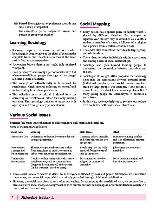 All in One Sociology Class 12 for CBSE Exam 2026-27 | NCERT Based Complete Theory, Practice Exercises, CBQs, A-R, Sample Papers & Mind Maps | Revised Edition as per Latest Syllabus