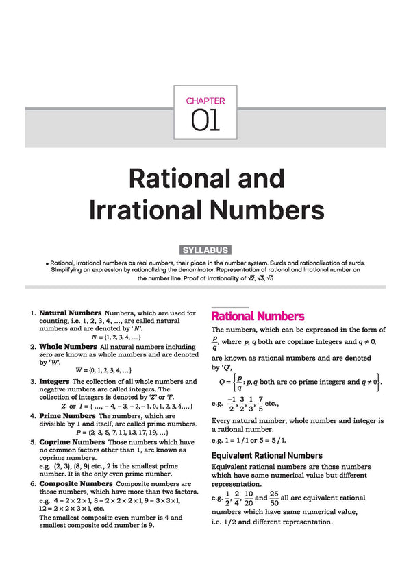 ICSE Class 9 Mathematics All in One book table of contents