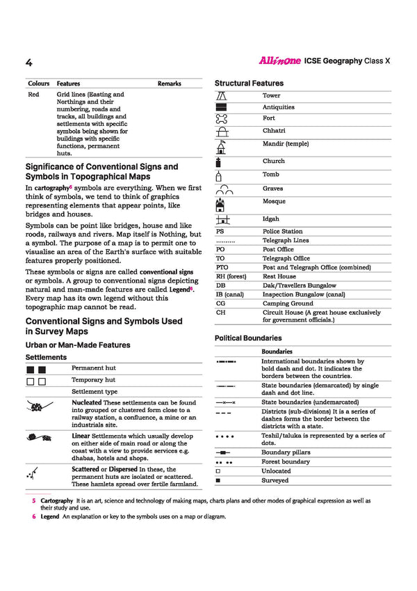 ICSE Class 10 Geography All in One book table of contents