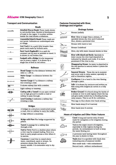 ICSE Class 10 Geography All in One book table of contents