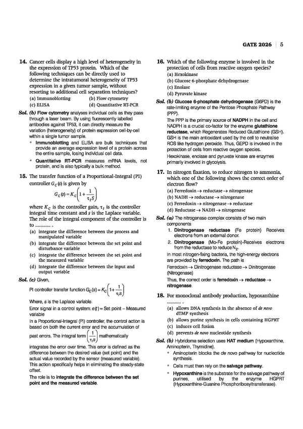 GATE Biotechnology Chapterwise Solved Papers 2026–2000 with 10 Mock Papers |Chapterwise & Yearwise Detailed Explanations as per GATE Pattern