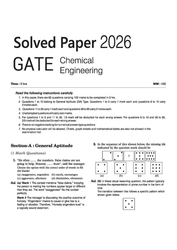 GATE Chemical Engineering Chapterwise Solved Papers 2026–2000 |Chapterwise & Yearwise Detailed Explanations as per GATE Pattern