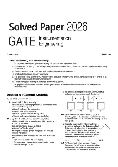 GATE Instrumentation Engineering Chapterwise Solved Papers 2026–2000 |Chapterwise & Yearwise Detailed Explanations as per GATE Pattern