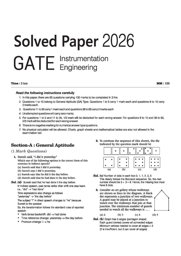 GATE Instrumentation Engineering Chapterwise Solved Papers 2026–2000 |Chapterwise & Yearwise Detailed Explanations as per GATE Pattern