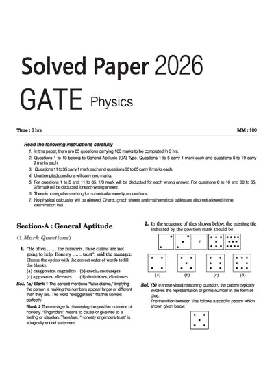 GATE Physics Chapterwise Solved Papers 2026–2000|Chapterwise & Yearwise Detailed Explanations as per GATE Pattern