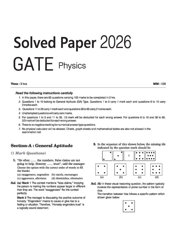 GATE Physics Chapterwise Solved Papers 2026–2000|Chapterwise & Yearwise Detailed Explanations as per GATE Pattern