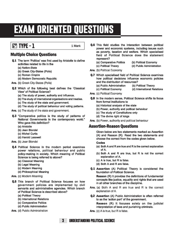ISC Political Science Class 11 Exam | Quick Theory, Exam Pattern Questions & Sample Papers | As per Latest ICSE Syllabus | Que Bee 2nd Edition