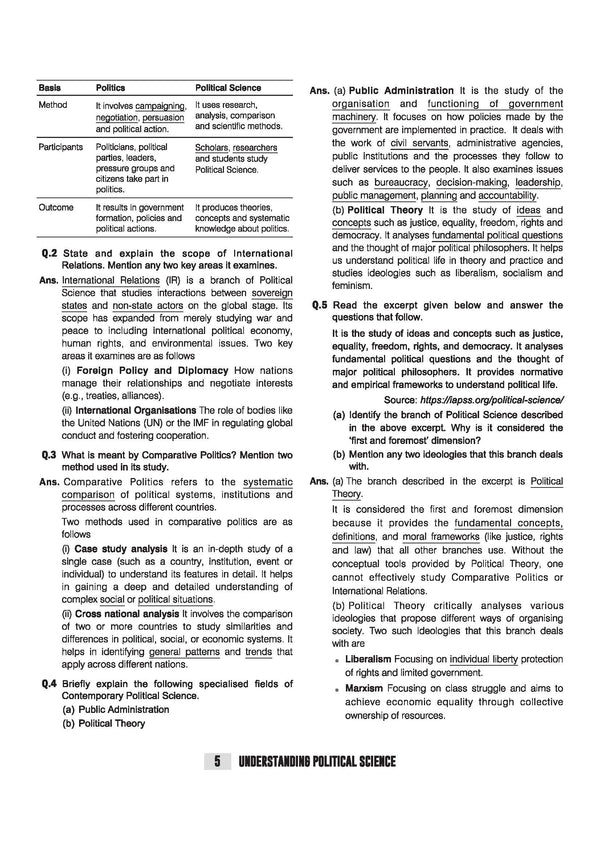 ISC Political Science Class 11 Exam | Quick Theory, Exam Pattern Questions & Sample Papers | As per Latest ICSE Syllabus | Que Bee 2nd Edition
