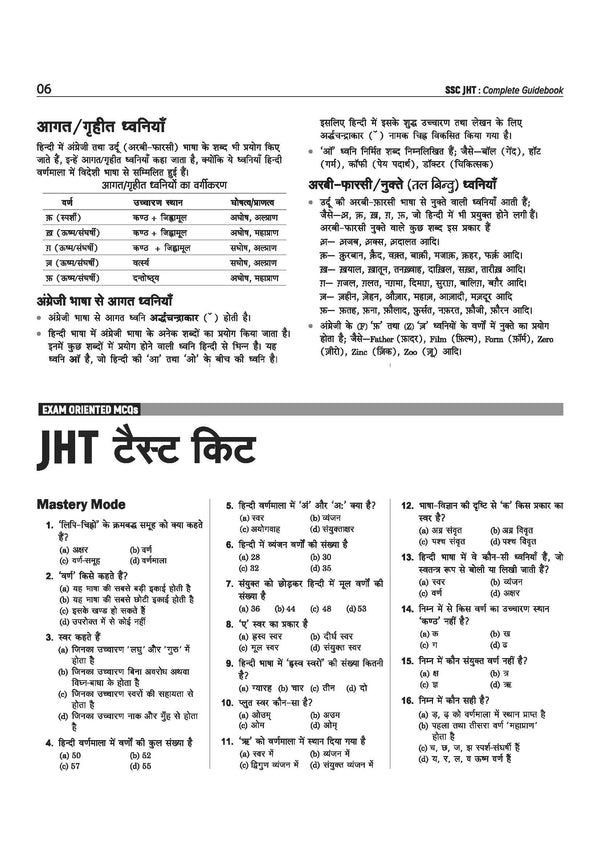 SSC Combined Hindi Translators (JHT) Exam 2026 | Junior Translator, Junior/Senior Hindi Translator | Complete Syllabus Paper 1 (Objective, Hindi, English) & Paper 2 (Descriptive, Translation, Essay) | with Solved Papers 2023–2025