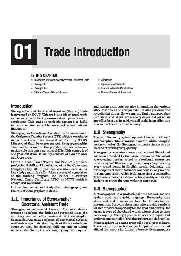 NSQF (Level 3.5) Stenographer Secretarial Assistant Theory | 1st Year ITI Students | Bharat Skills CBT & NIMI Pattern Based | Completely Revised Edition | Step-by-Step Theory with Diagrams