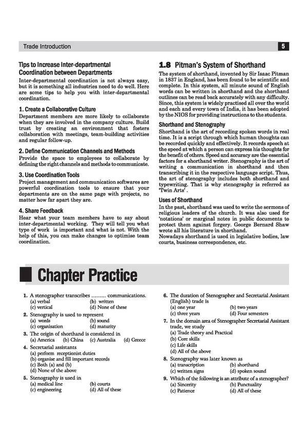 NSQF (Level 3.5) Stenographer Secretarial Assistant Theory | 1st Year ITI Students | Bharat Skills CBT & NIMI Pattern Based | Completely Revised Edition | Step-by-Step Theory with Diagrams