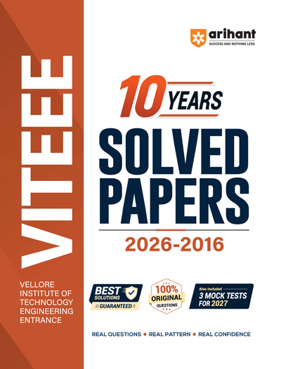 VITEEE Engineering Entrance Exam 2027 | 10 Years Solved Papers (2026–2016) | 100% Original Questions with Detailed Solutions | 3 Mock Tests for 2027 
