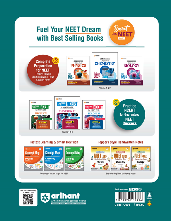 NEET Biology 2027 | 39 Years' Chapterwise, Topicwise & Levelwise PYQs (2026–1988) | 1800+ NEET & AIPMT Previous Year Questions with NTA Authenticated Solutions, Key Ideas & Re-NEET 2026 Paper
