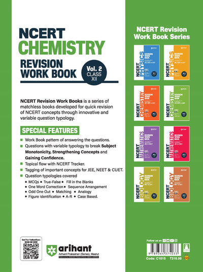 NCERT Revision Workbook Chemistry Vol. 2 (Class XII) for JEE, NEET & CUET