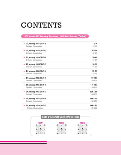 JEE Main 2025 ( 10 Solved Papers with important Concept Marker ) Physics , Chemistry , Maths | English Medium