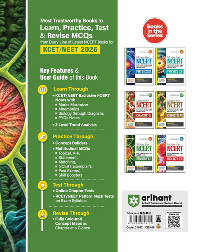 Master the NCERT Biology Class XI for Karnataka CET NEET (UG) | 3K+ Chapterwise-Topicwise Elite MCQS | Free Online Support