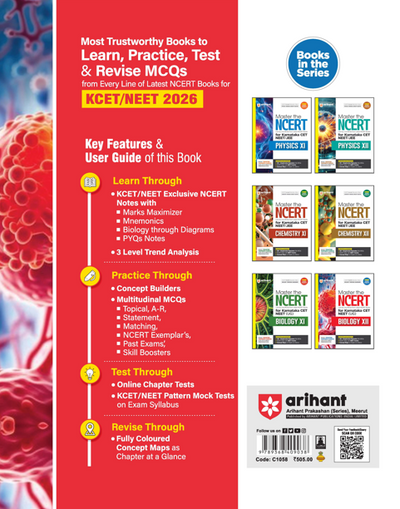 Master the NCERT Biology Class XII for Karnataka CET NEET (UG) | 2K+ Chapterwise-Topicwise Elite MCQS | Free Online Support