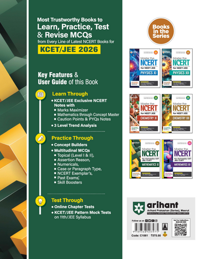 Master the NCERT Mathematics Class XI for Karnataka CET JEE/CUET | 2K+ Chapterwise-Topicwise Elite MCQS | Free Online Support