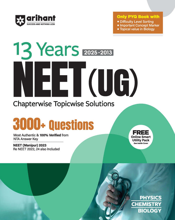 Combo of Masterstroke Neet UG & 13 Year Solved Papers (2025-2013) | Physics, Chemistry & Biology | English Medium