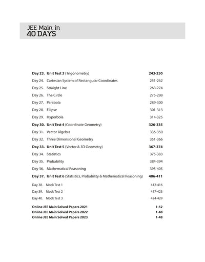 JEE Main in 40 Days Mathematics | The Most Accepted Crash Course Programme