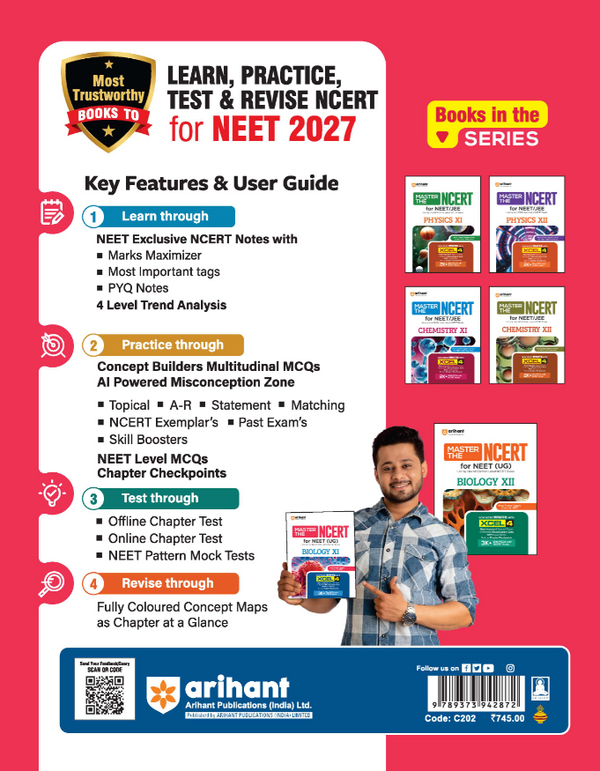 Master the NCERT Biology Class 11 | For NEET (UG) & CUET 2026 | Line by Line MCQs from Latest NCERT Book | NCERT-Based 2K+ MCQs, AI-Based Misconception Zone | Revised Edition 2027
