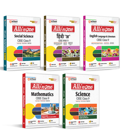 Combo of CBSE All in One class 9th Exam2025-26 | Social Science, Hindi 'A', English Lang, Maths & Science