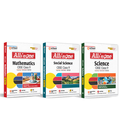 Combo of CBSE All in one Class 9th Exam 2025-26 | Mathematics, Science & Social Science