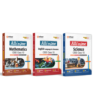 Combo of CBSE All in One Class 10th Exam 2025-26 | Mathematics, English Language & Science