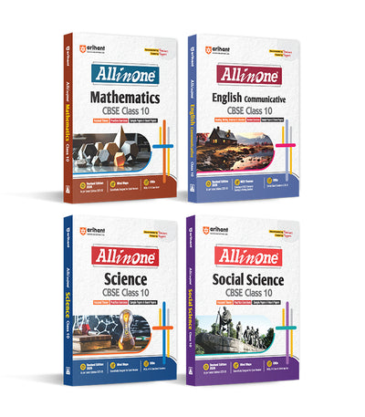 Combo of CBSE All in One Class 10th Exam 2025-26 | Mathematics, Science, Social Science & English Communicative