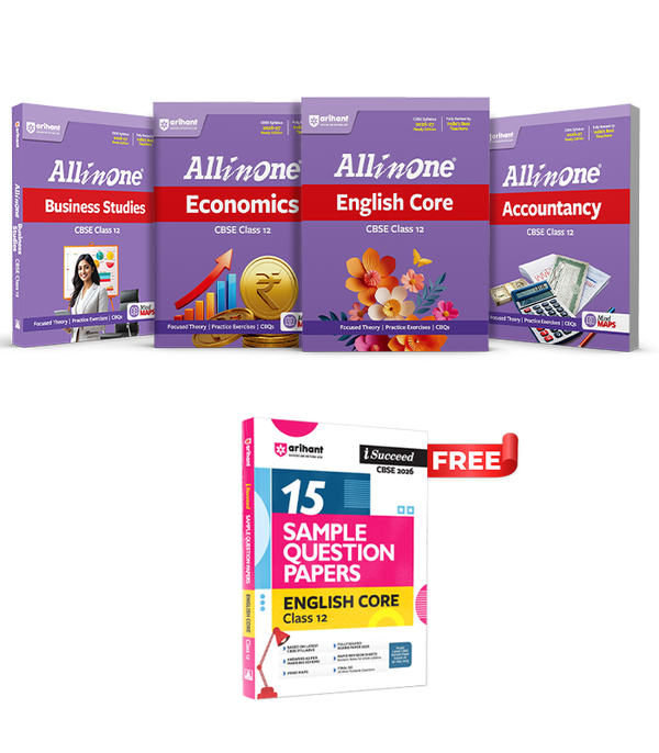 Combo of CBSE All in One Class 12th Exam  2026-2027 | English Core, Business Studies, Economics, Accountancy | With Free I SUCCEED CBSE English Core 12th @275