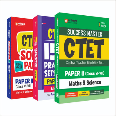 Combo of CTET 2025 Math & Science Class VI-VIII (Junior Level) - (Paper - 2) | English Medium