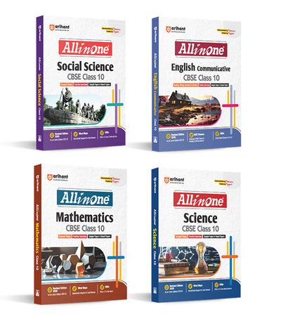Combo of CBSE All in One class 10th Exam 2025-26 | Maths, Sciecne, Social Science & English Comunicative