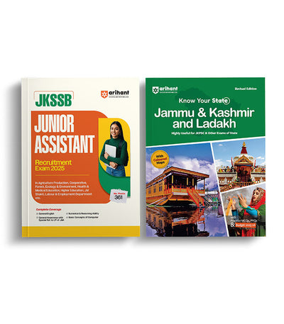 Combo of JKSSB Junior Assistant Recruitment Exam 2025 & Know Your State Jammu & Kashmir and Ladakh | English Medium