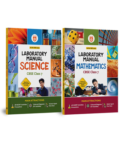 Combo of Lab Manual Mathematics & Science CBSE Class 7 | English Medium
